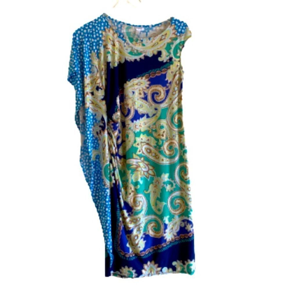 NWT A Pea In The Pod Maternity Unique Asymmetrical Spring Summer Dress Size M